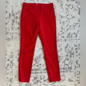 Club Monaco Red Satin Look Pants Size 6